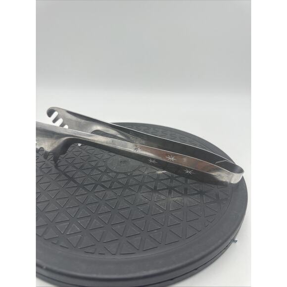 Atomic Starburst Royal Sheffield Vintage Serving Tongs Stainless Steel MCM - Picture 1 of 4